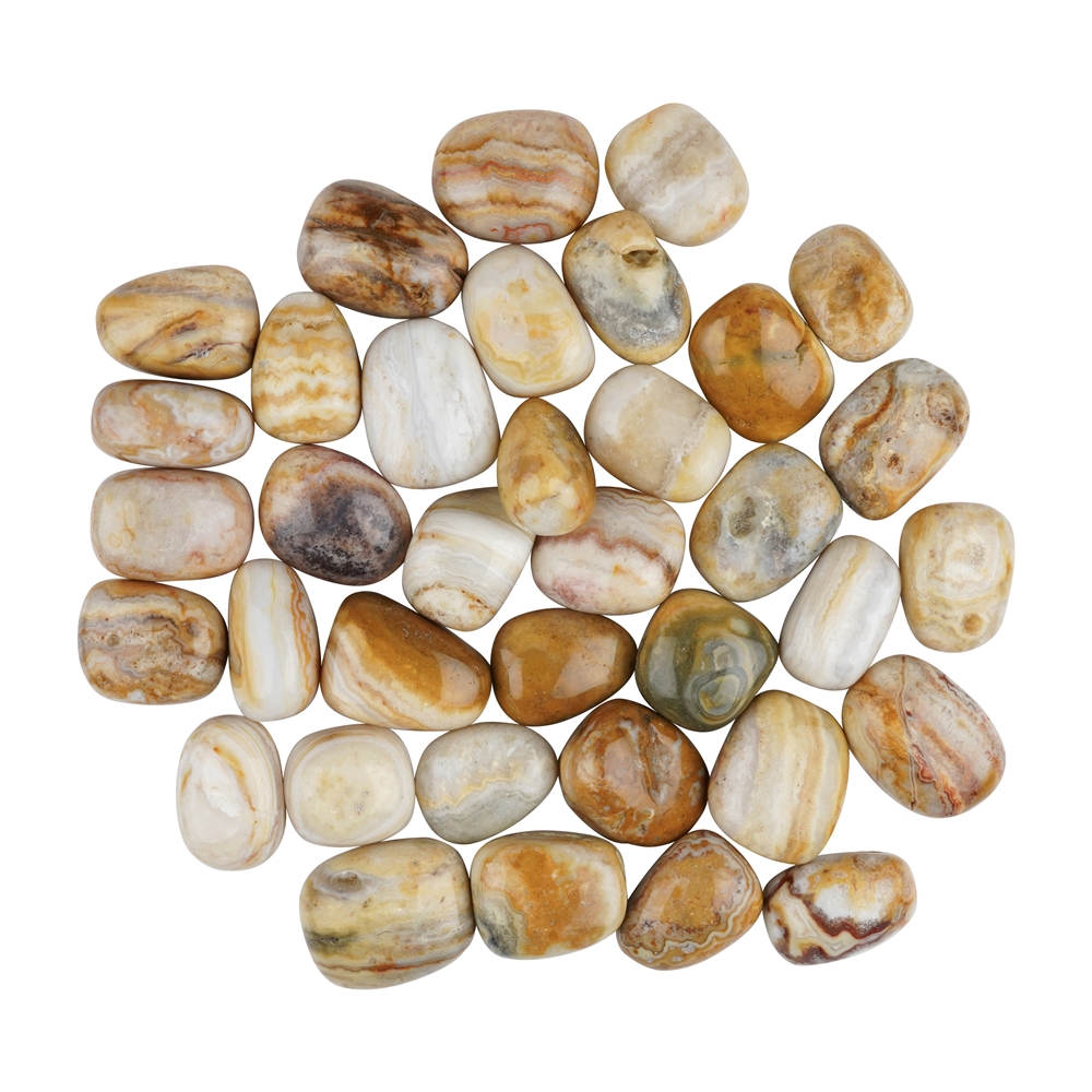 Tumbled Stones Agate (Lace Agate yellow), 2,3 - 3,0cm (L)