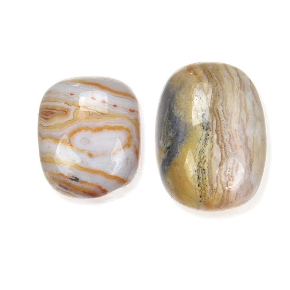 Tumbled Stones Agate (Lace Agate yellow), 2,3 - 3,0cm (L)