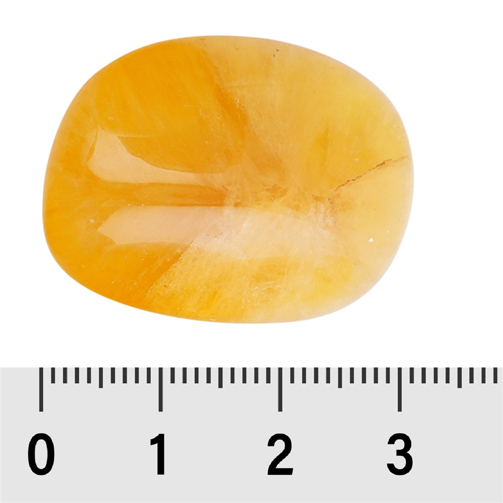 Pietra burattata fluorite (gialla) 2,0 - 2,8 cm (L)