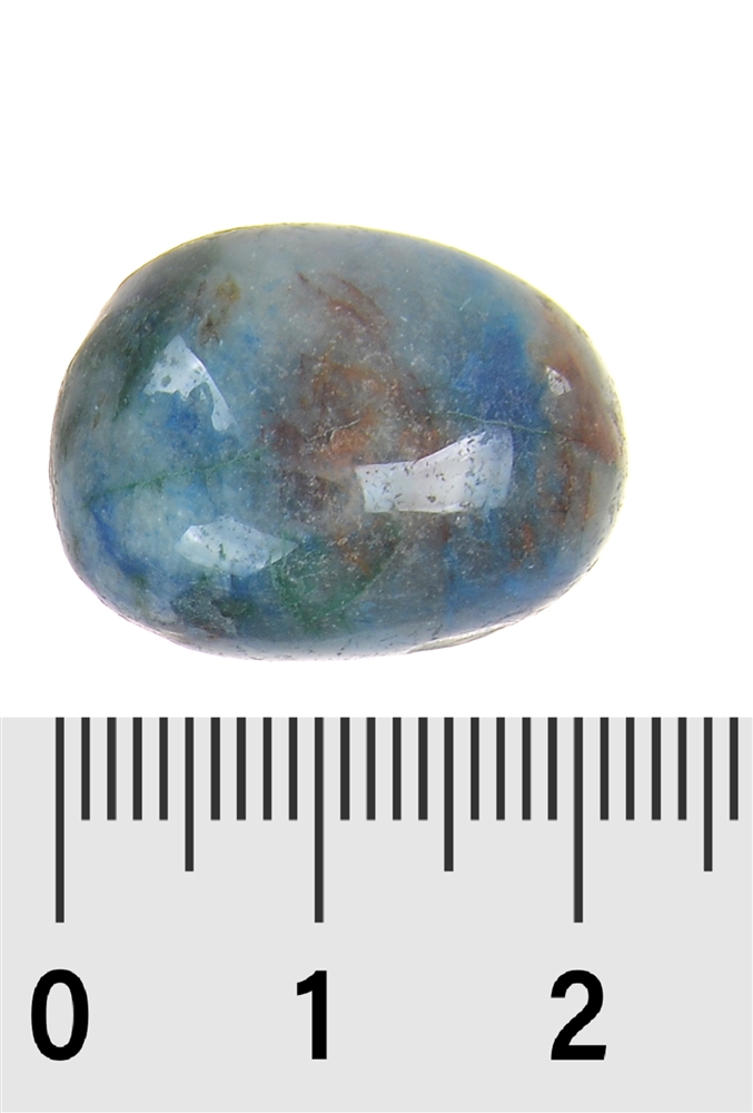 Pietra burattata shattuckite, 1,8 - 2,2 cm (M)