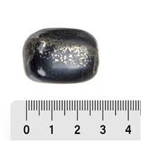 Pierre roulée Pyrite en ardoise, 2,8 - 3,2cm (XL)