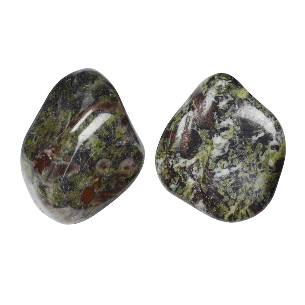 Tumbled Stone Epidote Quartzite (Dragonstone), 2.5 - 3.0cm (L)