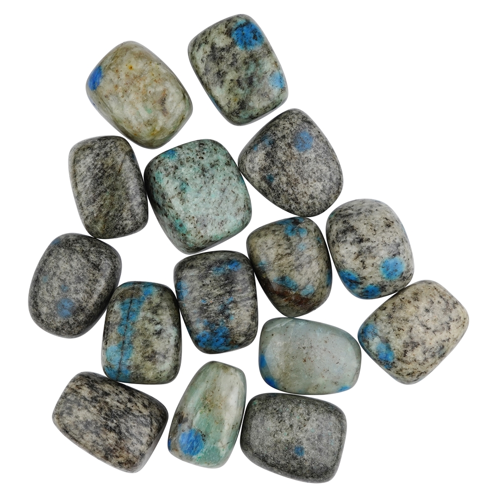 Tumbled Stone K2 (Azurite in Gneiss), 3,0 - 3,5cm (XL)