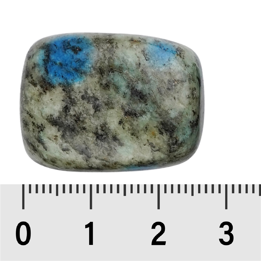 Trommelsteine K2 (Azurit in Gneis), 2,5 - 3,2cm (L)