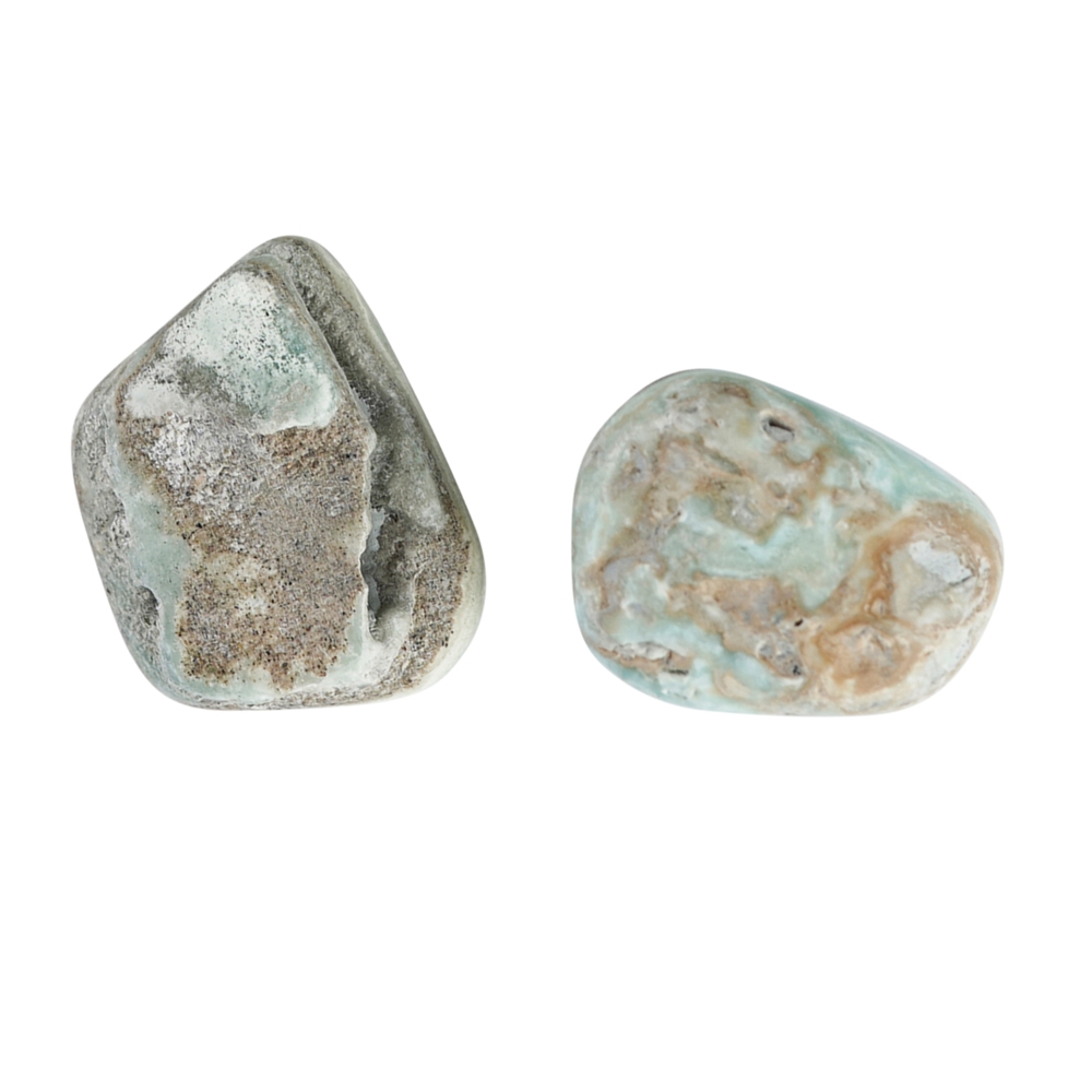 Pietre burattate di calcite (calcite dei Caraibi), 2,5 - 3,5 cm (L)