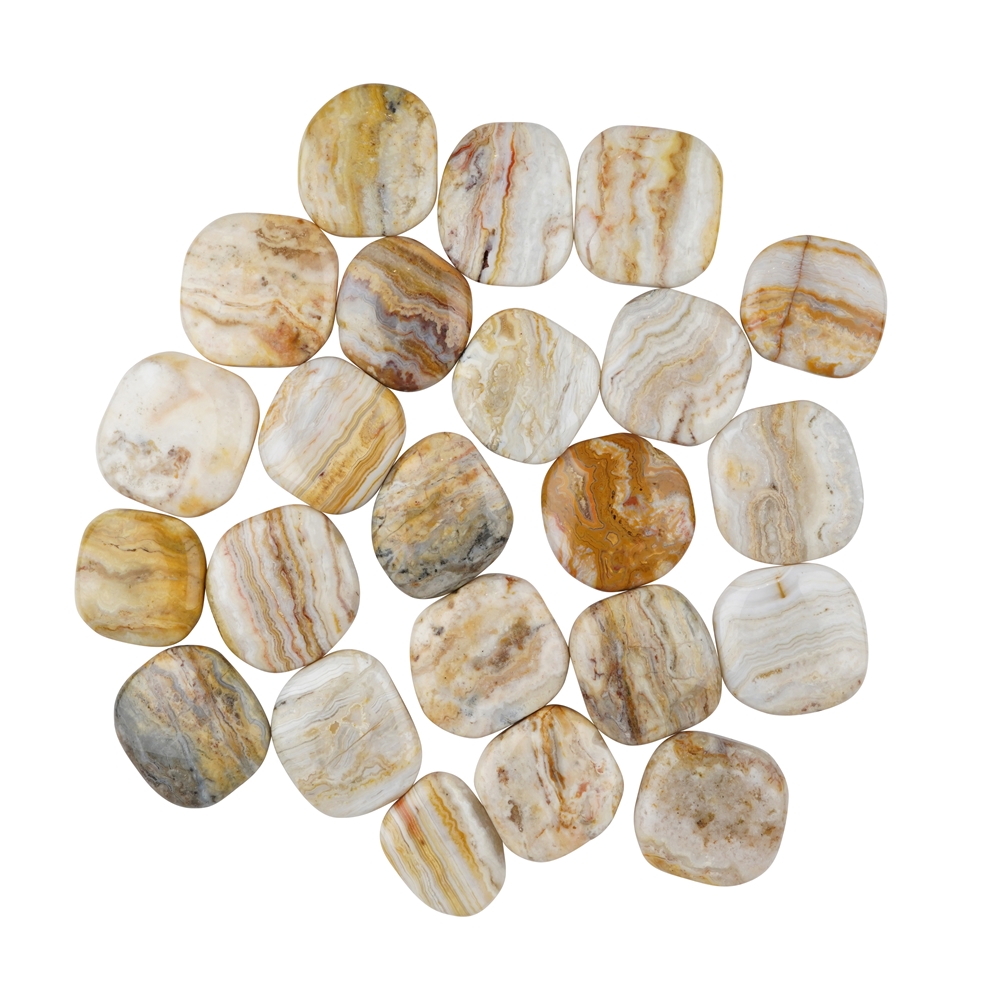 Pierres lisses Agate (Lace-Agate jaune)