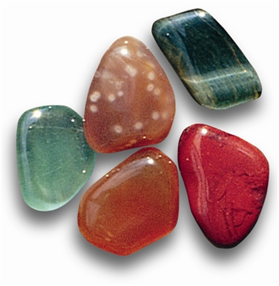 Miscela colorata di pietre burattate, 15-20 mm (S), Africa, 1 kg