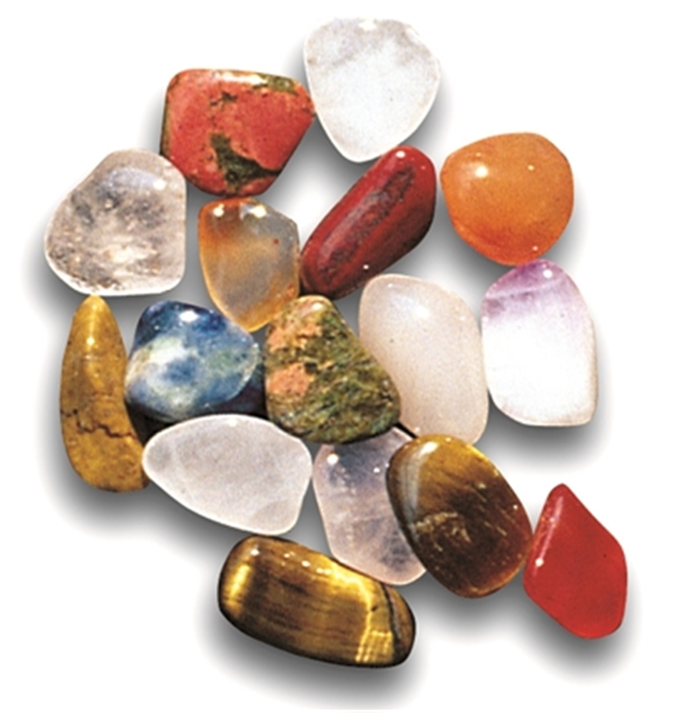 Mélange coloré de pierres roulées, 10mm (B2), Afrique, 1kg