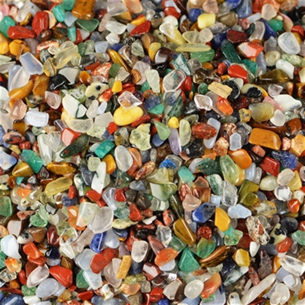 Miscela colorata di pietre burattate, lunghezza 03- 07 mm (C2), Africa, 1 kg