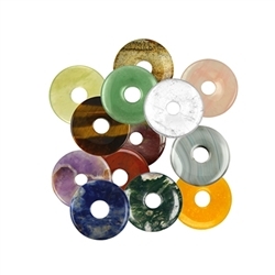 0400090029 24 mixed donuts, round, 20mm | wholesale supplier gems, healing stones & jewelry