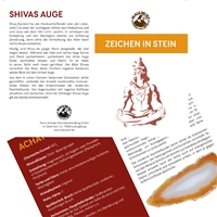 Amulett Shivas Auge glatt, mit Beileger in Pouch