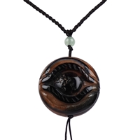 Shiva's Eye amulet engraved, with pouch insert