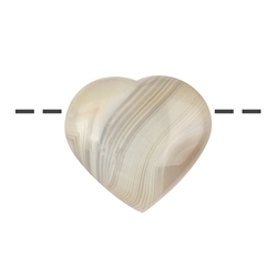 0400190630 Heart Agate (banded) drilled, 3,0cm | wholesaler gems, healing stones & jewelry