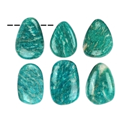 0401193002 Tumbled Stone Amazonite (Dark) Drilled | Schreier gems, healing stones & jewelry