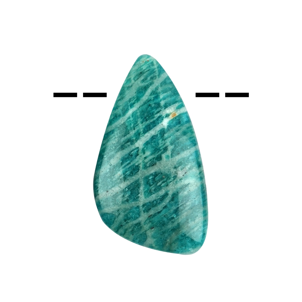 Amazzonite cabochon forata, 3,5 - 4,5 cm