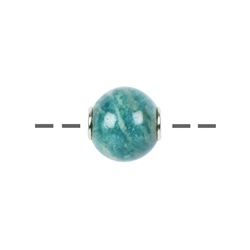 0401196612 Jewelry ball Amazonite 12mm, rhodium plated | wholesaler gems & healing stones