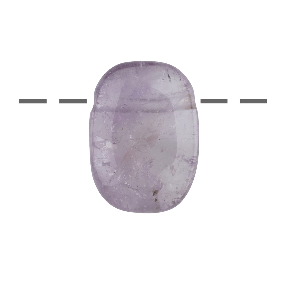 Drilled amethyst rectangle, 3.0 cm