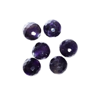 Ball amethyst faceted drilled, 12mm