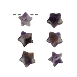 0401294602 Drilled amethyst star, 15mm | Schreier wholesale; gems, healing stones & jewelry