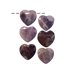 0401294605 Heart amethyst drilled, 15mm | wholesale supplier gems, healing stones & jewelry