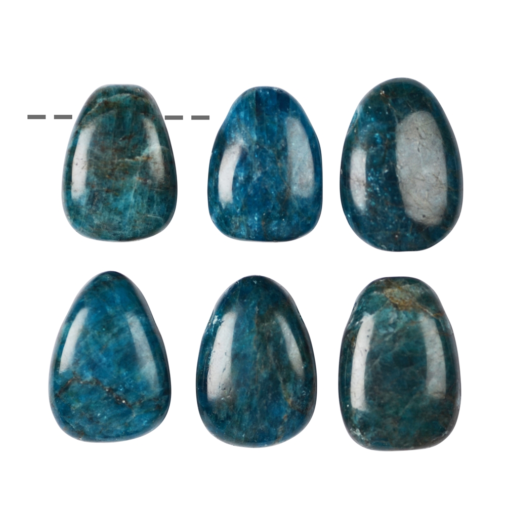 Tumbled Stone Apatite (stab.) extra drilled, 3,0 - 3,5cm