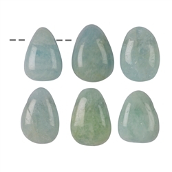 0402293076 Tumbled Stone Aquamarine A drilled | wholesaler gems, healing stones & jewelry