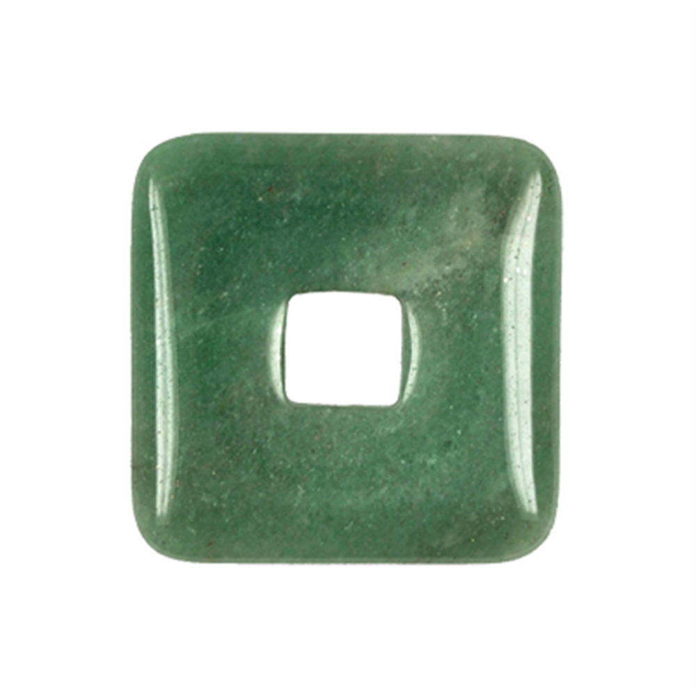 Ciambella quadrata in quarzo avventurina, 40 mm