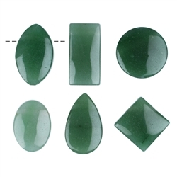 0403195600 Cabochon set aventurine drilled (6 pcs./VE) | wholesaler gems & healing stones