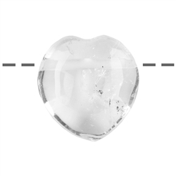 0403590625 Drilled Rock Crystal heart, 3.0cm  | wholesaler gems, healing stones & jewelry