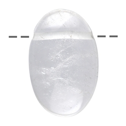 0403592300 Small Palmstone Rock Crystal Drilled | wholesaler gems, healing stones & jewelry