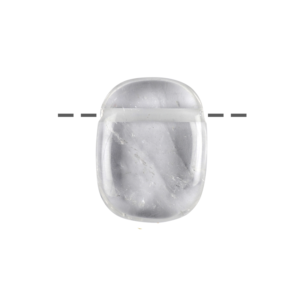 Pietra disco in cristallo di rocca forata, 4,0 cm