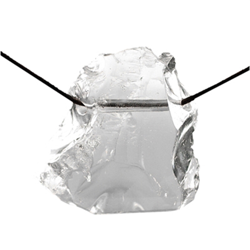 Rohstein teilpoliert Bergkristall gebohrt, 5,0cm (mittel)