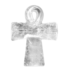 0403593843 Cross "Anch" Rock Crystal, 4,5 x 3cm | wholesaler gems, healing stones & jewelry