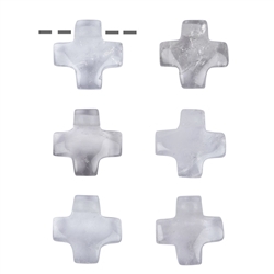 0403594601 Cross Rock Crystal drilled, 15mm | wholesaler gems, healing stones & jewelry