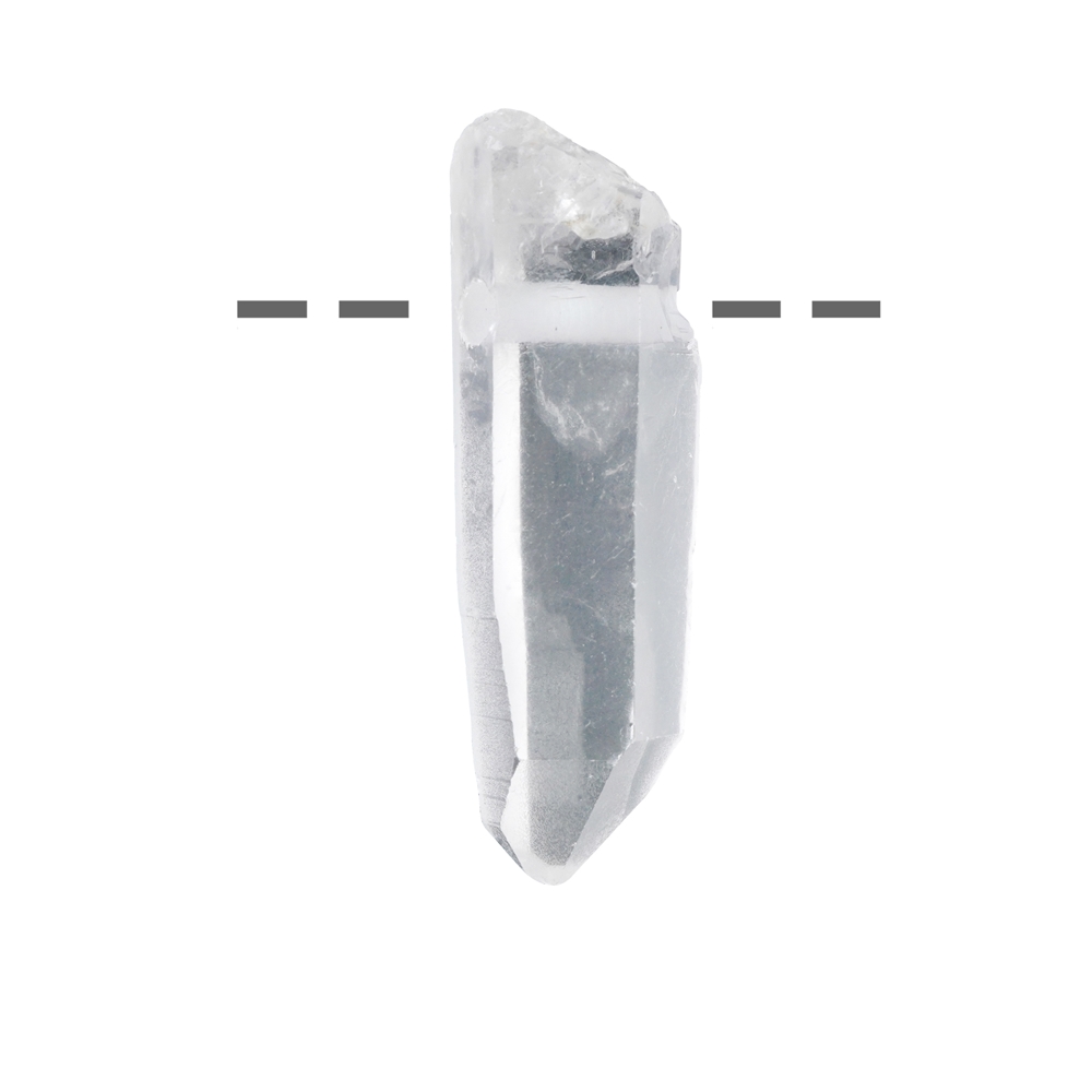 Punta in cristallo di rocca forata, 3,0 - 4,0 cm