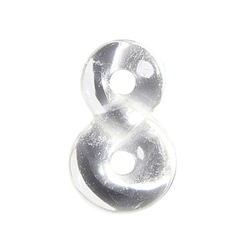 Partie de collier "Infinity" Cristal de roche, 4cm