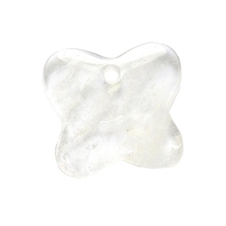 0403596047 Butterfly Rock Crystal front drilled, 4,2cm  | wholesaler gems & healing stones