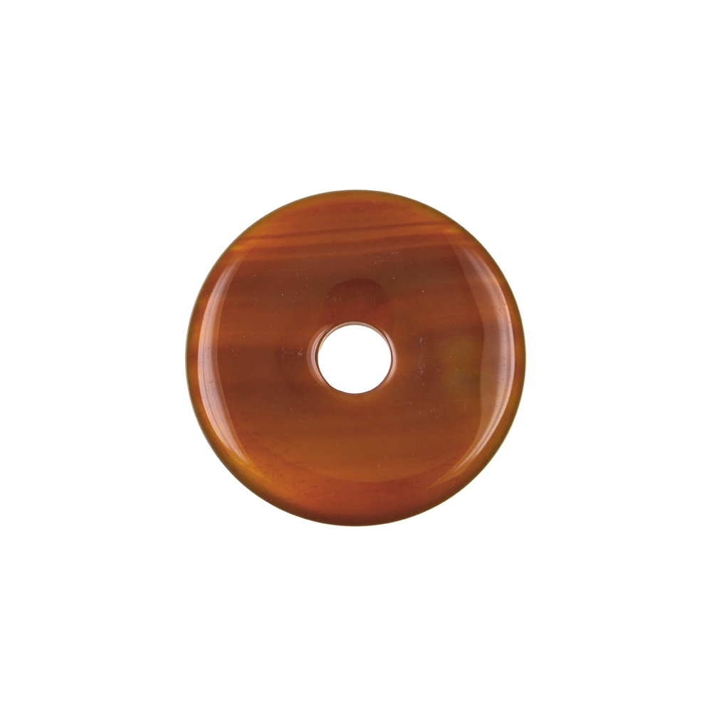 Donut Cornaline (brûlé), 30mm
