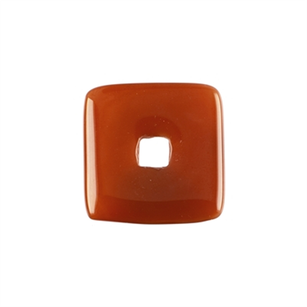 Donut carré Cornaline (brûlé), 30mm