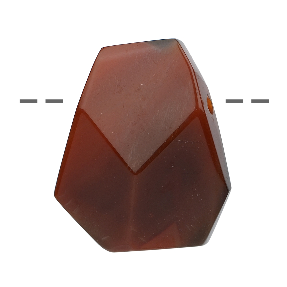 Freeform Carnelian (fired) faceted drilled, ca. 4,0cm