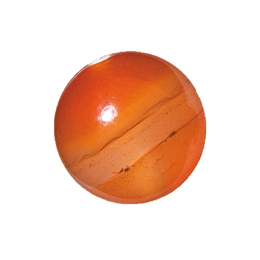 Ball carnelian (burnt) drilled, 12mm