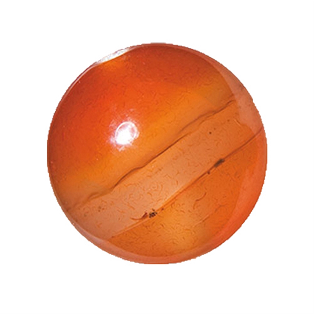 Ball carnelian (fired) drilled, 16mm