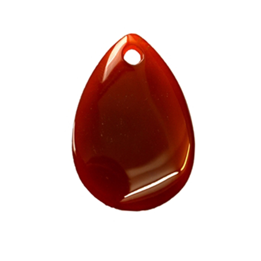 Drop carnelian (fired) front drilled, 7,0cm 