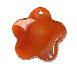 0404396048 Flower carnelian (heated) front drilled, 4,8cm | gems, healing stones & jewelry