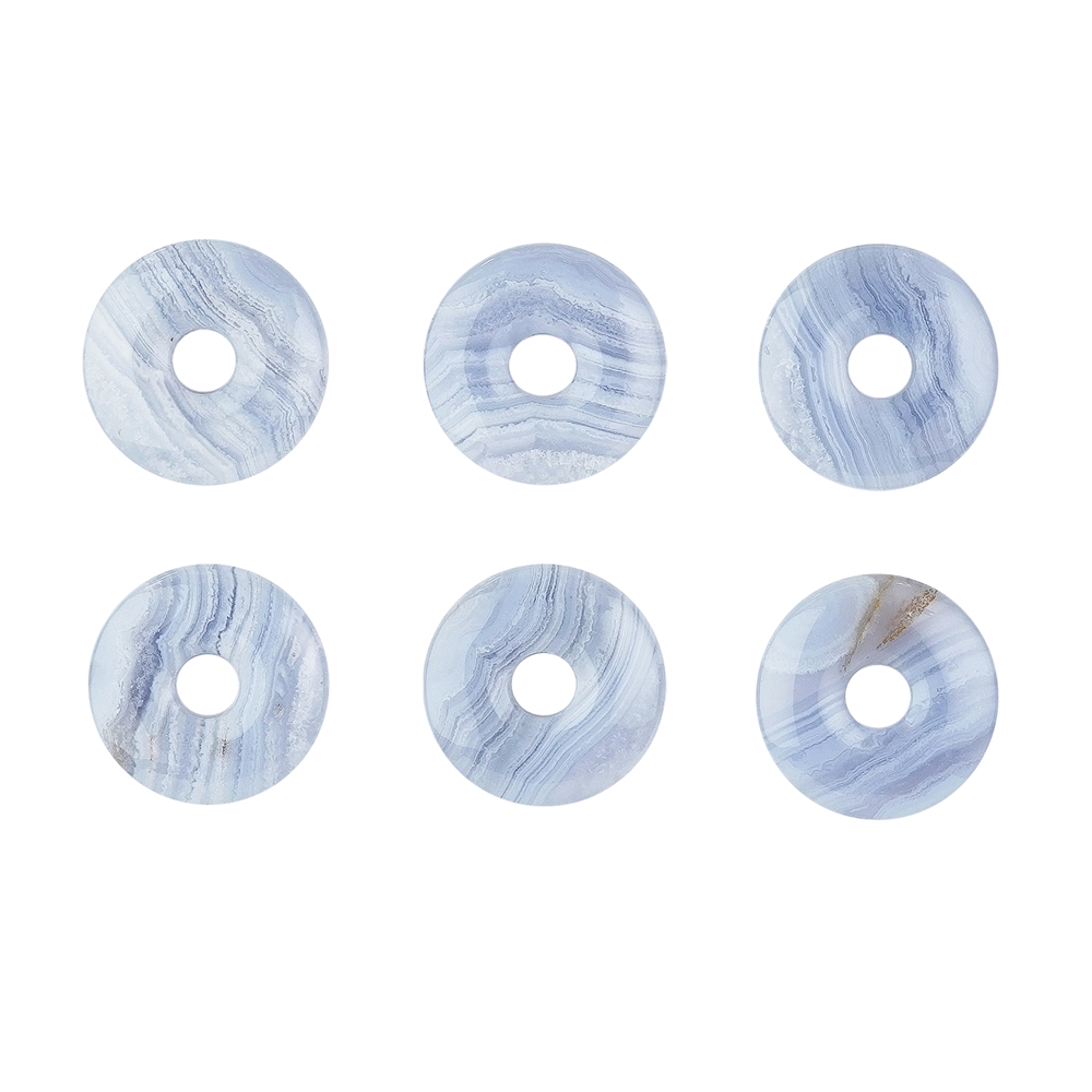 Donut Chalcedon (blau), 30mm