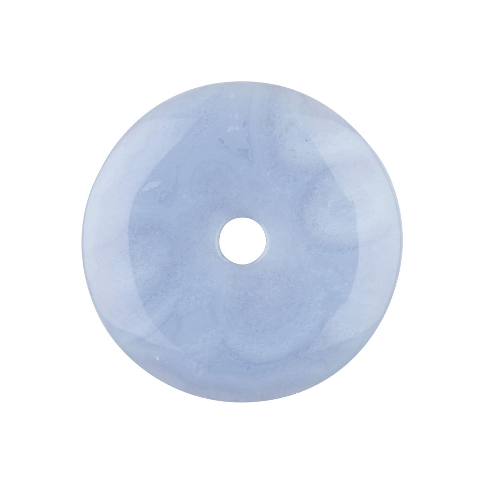Blue Lace Agate donut (blue), 50mm