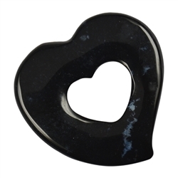 0404696034 Focal part "Heart in heart" Onyx (dyed), 5.0cm | gems, healing stones & jewelry