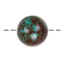 0405191521 Ball chrysocoll (stab.) drilled, 20mm, 1mm hole | gems, healing stones & jewelry