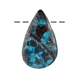 0405193985 Cabochon chrysocolla drilled in matrix (stab.), 4.0-5.0cm | Marco Schreier