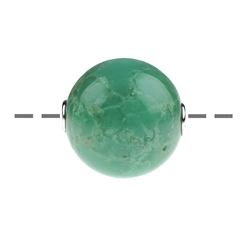 0405296620 Jewelry ball Chrysoprase 20mm, rhodium plated | wholesaler gems & healing stones